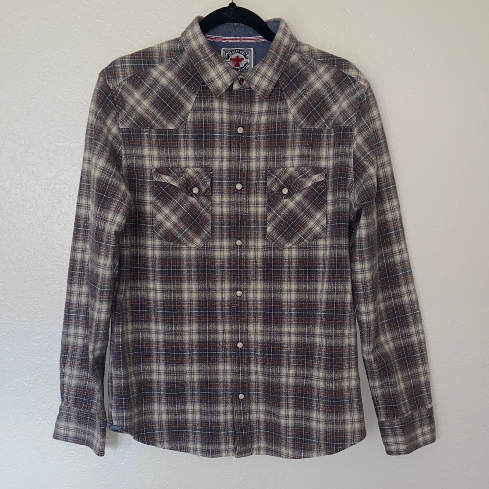 Desert Son Plaid Pearl Snap Shirt